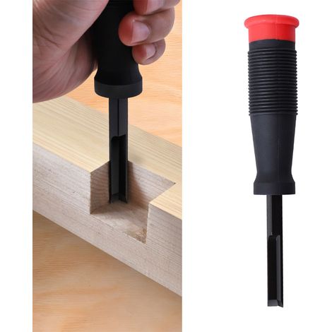 Kleiner roter 8-mm-Meißel, rechtwinkliger Meißel für die Holzbearbeitung, 8-mm-Nut- und Spaltmeißel, rechtwinkliger Stanzmeißel, Nutenschnitzwerkzeug für Scharniere. (1/5)