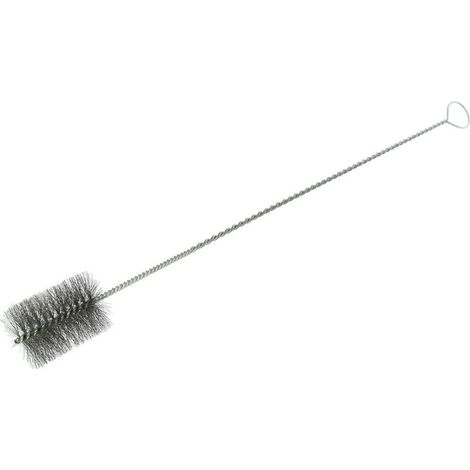 Brosse ronde acier manche torsadé 75 x 1000 mm