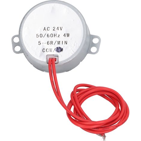 24V Wechselstrom-Synchronmotor, 5-6 U/min, 4W, gegen den Uhrzeigersinn, hohes Drehmoment für Haushaltsgeräte. (1/5)