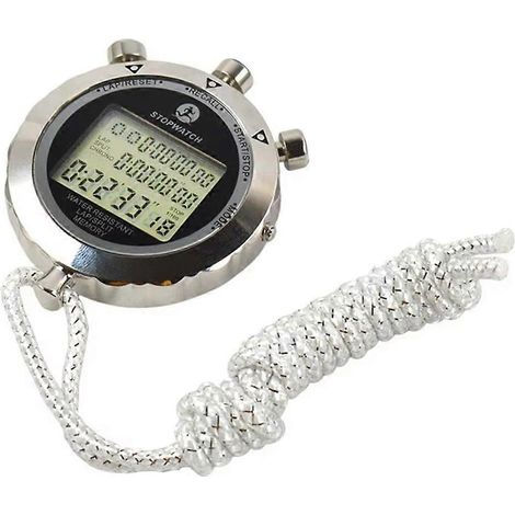 Chronomètre numérique lumineux métallique à 100 canaux, étanche, pour le sport et l'entraînement (course à pied, etc.). (1/5)