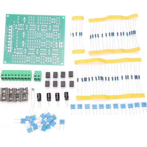 Kit de préamplificateur à monter soi-même, 3 canaux de sortie, amplificateur opérationnel NE5532, double sortie DC 9-15 V, -24 dB, oct. (1/5)