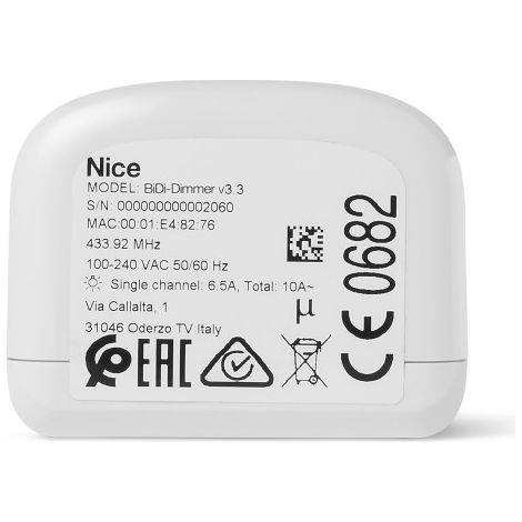 NICE BIDI-DIMMER Mono- und bidirektionale Schnittstelle für YUBII-Heimlicht- und Dimmermanagement
