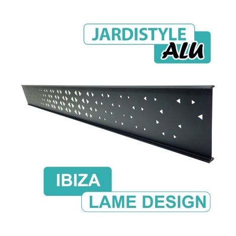 Cloture & Jardin – Lame aluminium gris anthracite 2m – Hauteur 20cm – Épaisseur 2,5cm – Montage facile et rapide – Résistant à la corrosion