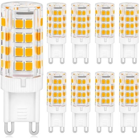 G9 Led Bulbs, G9 5W Warm White 3000k 500lm Equivalent to 50W Halogen, AC 85-265V Dimmable No Flicker Energy Saving Light Bulbs for Bedroom Living Room Kitchen Garden, Pack of 8 [Energy Class A+] (1/4)