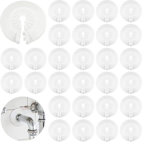 Cache-tuyau Rosace Radiateur - 30 pièces Plastique - 15-29mm Eau Gaz Chauffage Robinetterie