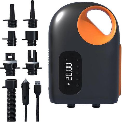 Elektrische Luftpumpe (20 PSI), Gleichstrompumpe für Schlauchboote und Kajaks, effizientes Aufblasen und Ablassen der Luft, tragbares Design (1/5)