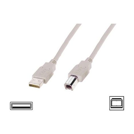 Digitus Câble USB USB 2.0 USB-A mâle, USB-B mâle 3.00 m beige AK-300102-030-E (1/3)