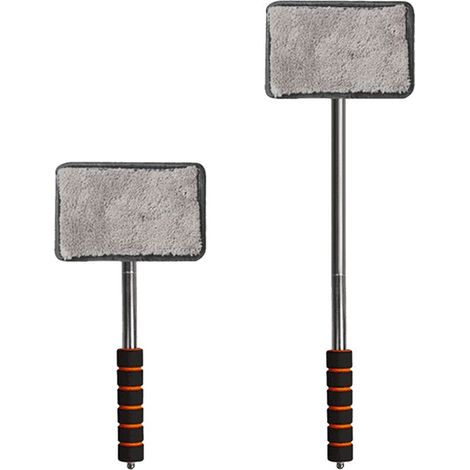 1 Brosse de nettoyage de pare-brise, télescopique en alliage d'aluminium, microfibre non rayante, pour vitres et carrosserie (1/5)