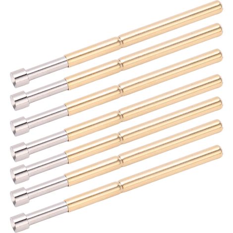 Lot de 100 connecteurs pogo pin test à ressort tete concave laiton diam tube 2.02mm/0.1in long 33.35mm/1.3in broches pour test PCB (1/5)