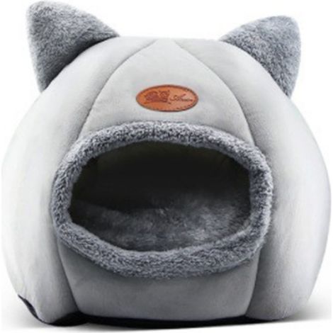 Niche d’hiver chaude pour chat et petit chien, forme grotte, taille XL (1/5)