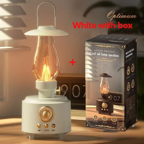 Radio FM rétro, enceinte Bluetooth, lumière d'ambiance, caisson de basses puissant, lecteur de musique, compatible carte TF, USB, AUX, décoration intérieure. (1/5)