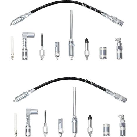 Outil Embout de Graissage Kit de Coupleurs de Graisse de 18 PièCes Raccords de Graissage à Connexion Accessoires de Lubrification Complets (1/5)