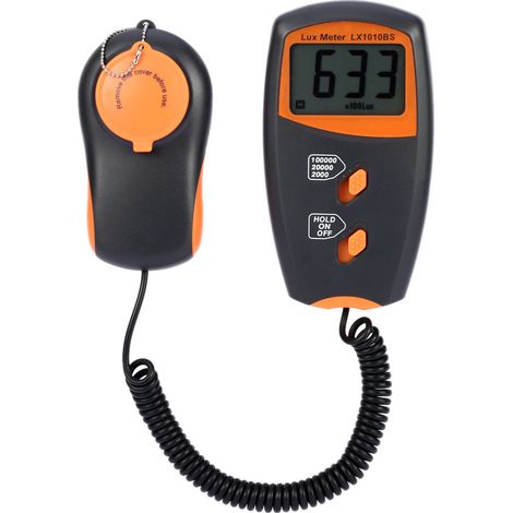 Luxmètre numérique professionnel pour mesure d'éclairage, capteur de luminosité précis, écran LCD, plage 0-200 000 lux, idéal photo, agriculture, industrie (1/3)