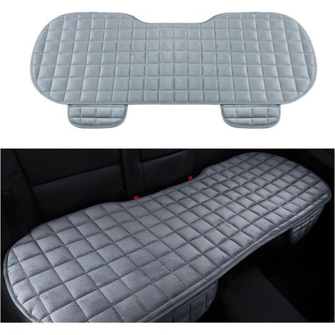 Coussin Siège Arrière - 1 Pièce - Peluche Douce - Protection Universelle - Voiture Familiale - 133x49cm Gris (1/5)