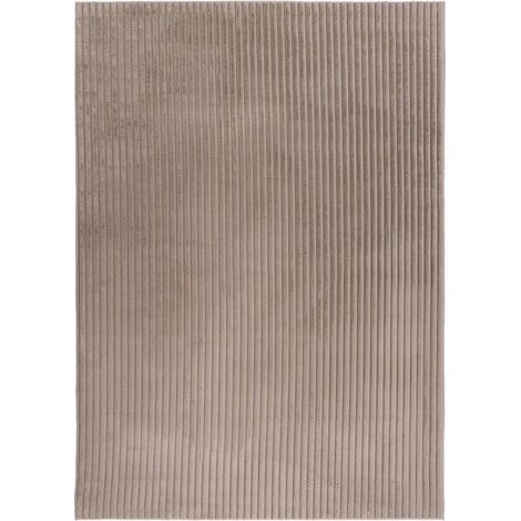 PLUSH Tapis en velours côtelé taupe - 160x230 cm (1/5)