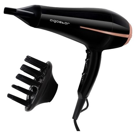 ASCIUGACAPELLI IONICO DIFFUSORE IONI VELOCITÀ TEMPERATURA REGOLABILE PHON FONO 2400 W AIGOSTAR (1/5)