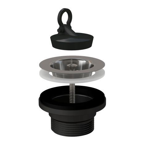 Desagüe de fregadero de 6/4", colador de acero inoxidable DN 70 (1/2)