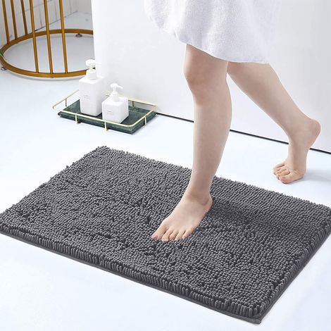 Tappeto Da Bagno Microfibra Super Soffice Lavabile In Lavatrice Antiscivolo Assorbente Lavaggio Rapido Super Morbido Bagno Doccia Camera Letto Stone - 50x80 cm
