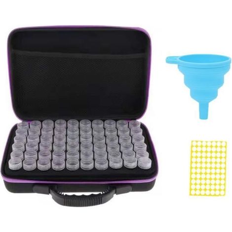Aufbewahrungsbox für Diamantmalerei – Diamantstickerei-Box mit 60 kleinen Fächern, Zubehör für Diamantmalerei – D (1/3)