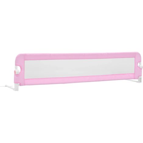 Toddler Safety Bed Rail Pink 180x42 cm Polyester vidaXL