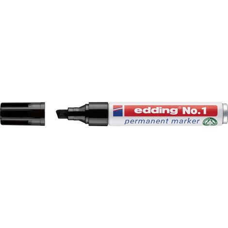 Edding No.1 4-1001 Permanentmarker Schwarz wasserfest: Ja