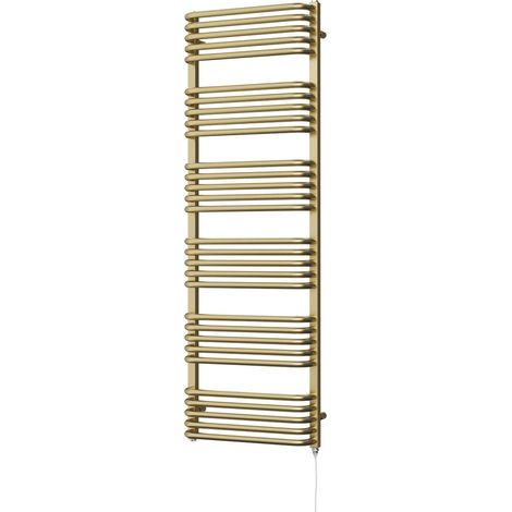 Crossmoor - Brushed Brass Electric Towel Rail H1533mm x W500mm 800w Standard (1/2)