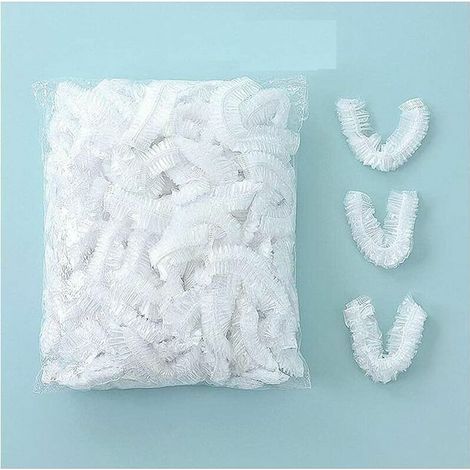 100PCS Transparent Plastic Elastic Food Covers, Stretchable Food Covers, Reusable Cling Film to Protect Vegetables and Fruits in Fridge Storage (1/5)