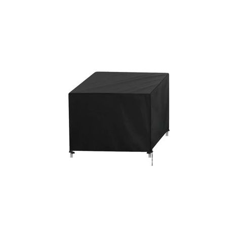 JSSEVN-Housse de salon de jardin,Housse de protection rectangulaire 420D Housse de bache,imperméable,résistante aux intempéries,pour chaises de table de jardin et ensembles de meubles noir 140 x 140 x (1/5)