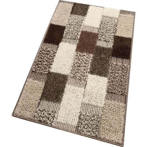 Tappeto Bagno Moderno Soffice Antiscivolo Assorbente Scendiletto Doccia 100% Made In Italy Marrone - 60x140 cm