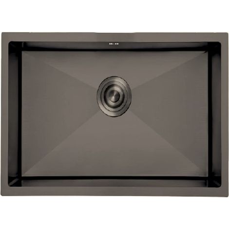 Fregadero Omega Negro Pavonado 55x45 cm Bajo Encimera