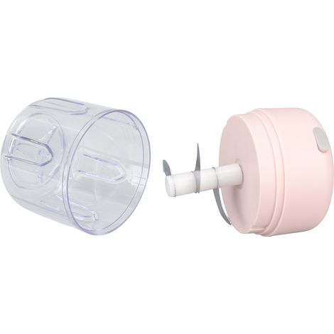Mini hachoir à ail électrique grande capacité, moteur puissant, robot culinaire en acier inoxydable 304, 250 ml, rose (1/5)
