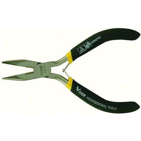 Pinze Vigor Crv Electronic Becchi 1/2 Tondi Mm. 120 Conf.6Pz