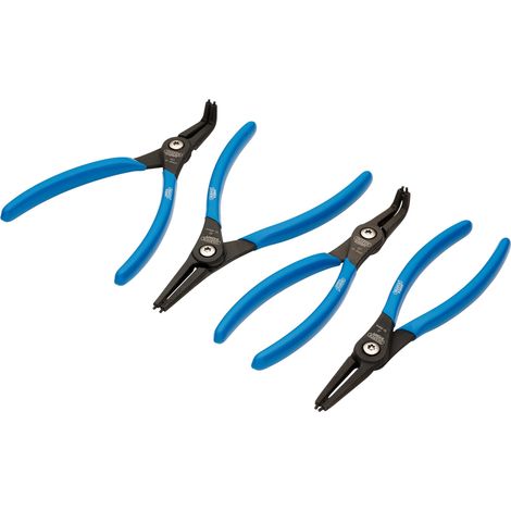 Draper 4-Piece Internal and External Circlip Pliers Set (Model 09063) for Precision Retaining Ring Installation and Removal