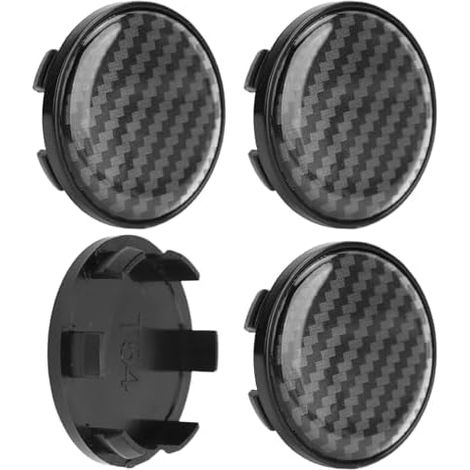 Cache-moyeux de Roue 54 Mm en Fibre de Carbone ABS avec Protection de Moyeu de Roue à Pulvérisation Haute Brillance pour Voiture Modifiée (1/5)