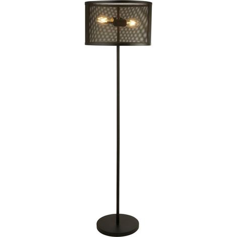 Lampadaire Fishnet 2x60W E27 Noir Mat (1/3)