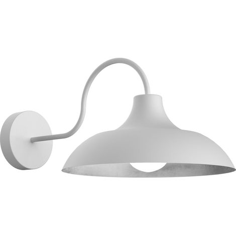 LUMICOM PARIGINA Applique, 1X E27, max 42W, metallo, bianco opaco/foglia argento, D.30cm (1/3)