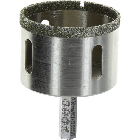 Diamant Bohrkrone 6-Kant Ø 50 mm Keramik Nassschnitt Fliesenbohrer Glasfliese