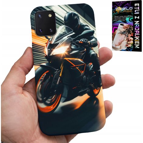 Custodia per Samsung Galaxy A81 - motociclista, motore, ventola, moto + vetro (1/5)