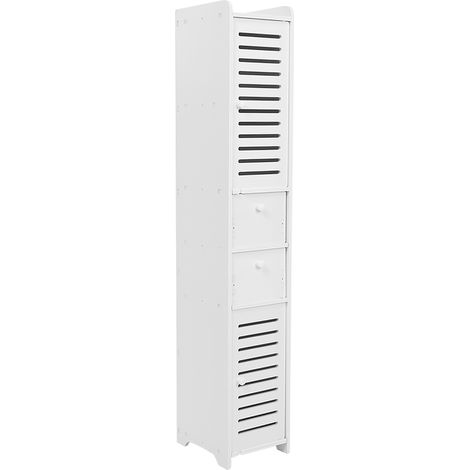 Étagère de rangement d'angle pour salle de bain, en bois plastique, organisateur mural, étagère de coin moderne, support pratique, 1 pièce (1/5)