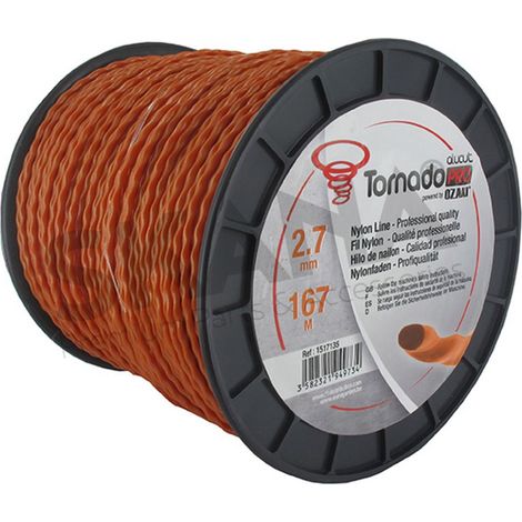 Bobina di filato in nylon copolimero Ozaki Tornado alluminio - Lunghezza: 167m, ø: 2,70mm.