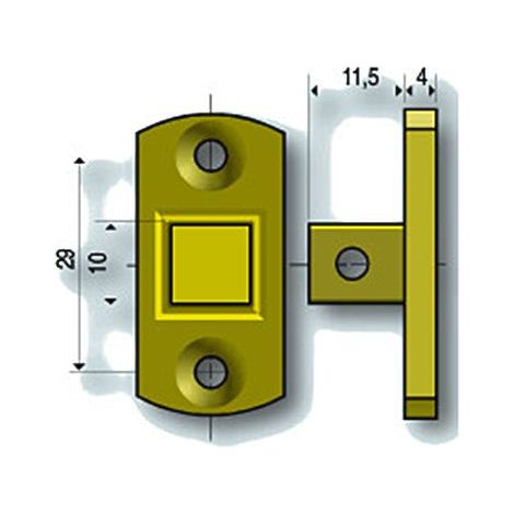 Soporte LS40 cuadrado de 10 para motores Somfy Ø40mm 9500602