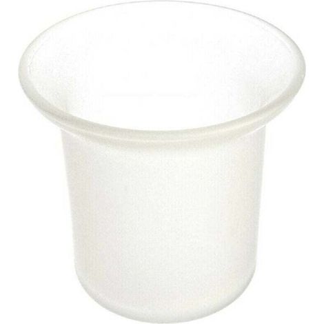 Cleafe - Porte-brosse WC de remplacement en verre satiné, accessoires de salle de bain 52597 - (1/2)