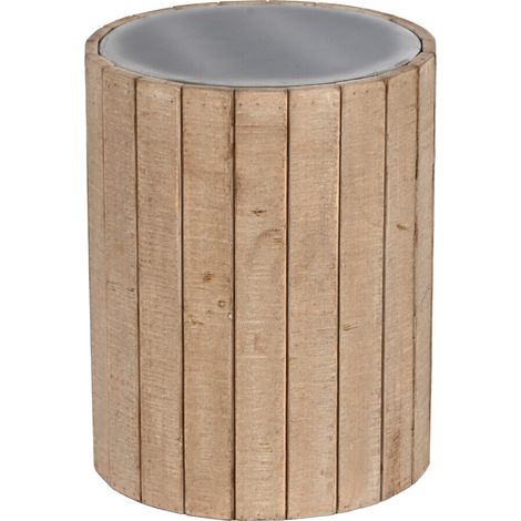 Mesita Auxiliar Abeto Mdf 36X36X45 Natural (1/4)