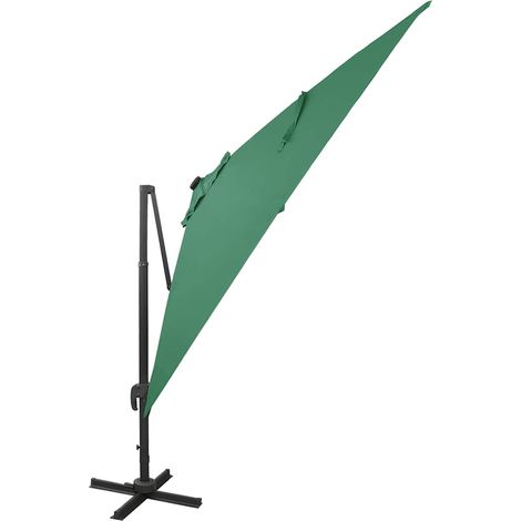 Maison Exclusive - Ampelschirm mit LED-Beleuchtung 300 cm Grün
