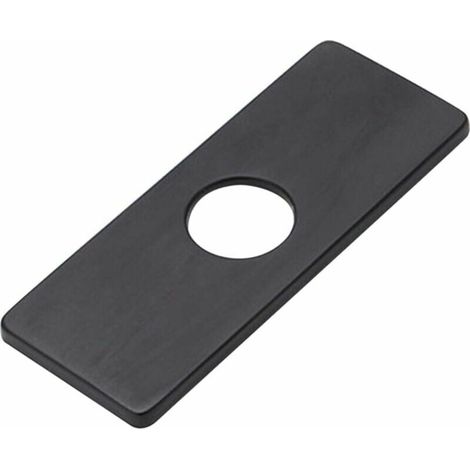 1PC noir Plaque de trou d'évier de cuisine pour robinet de salle de bain, lavabo, rosace de robinet en nickel brossé (1/5)