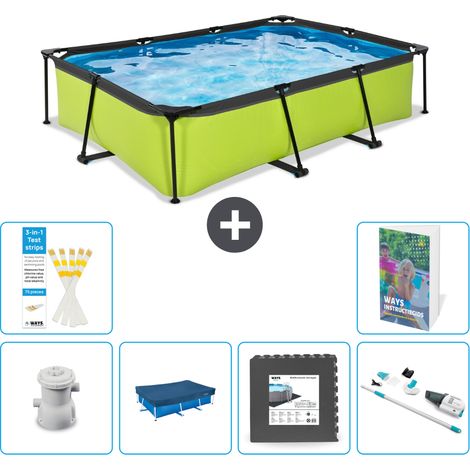 Exit Pool Rechteckig - 300x200x65 cm - 7-teilig S262