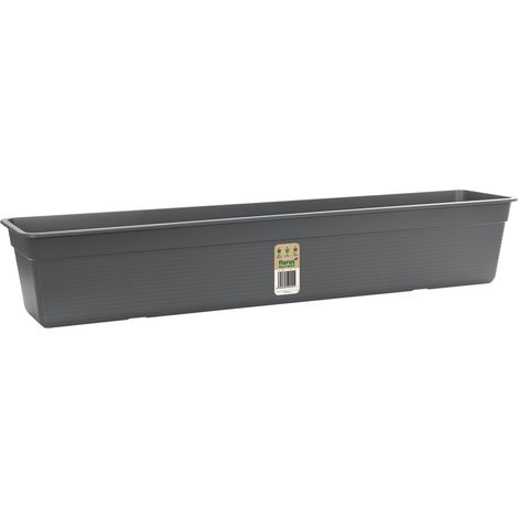 Jardinière balconnière 80 cm – Gris – L 79 x B 17 x H 14 cm – 100% recyclé – Design intemporel pour espaces extérieurs – Pflanzen Kölle
