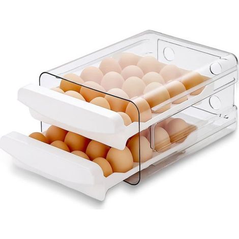 Plateau à œufs Pour Réfrigérateur, 40 Grilles/2 Couches Porte-œufs Pour Réfrigérateur, Tiroir à œufs Pour Réfrigérateur(1 Pièce) (1/5)
