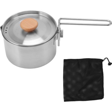 de camping portable en acier inoxydable de 1 L avec