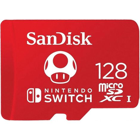 Carte microSDXC SanDisk 128 Go, sous licence Nintendo Switch - SDSQXAO-128G-GNCZN (1/5)